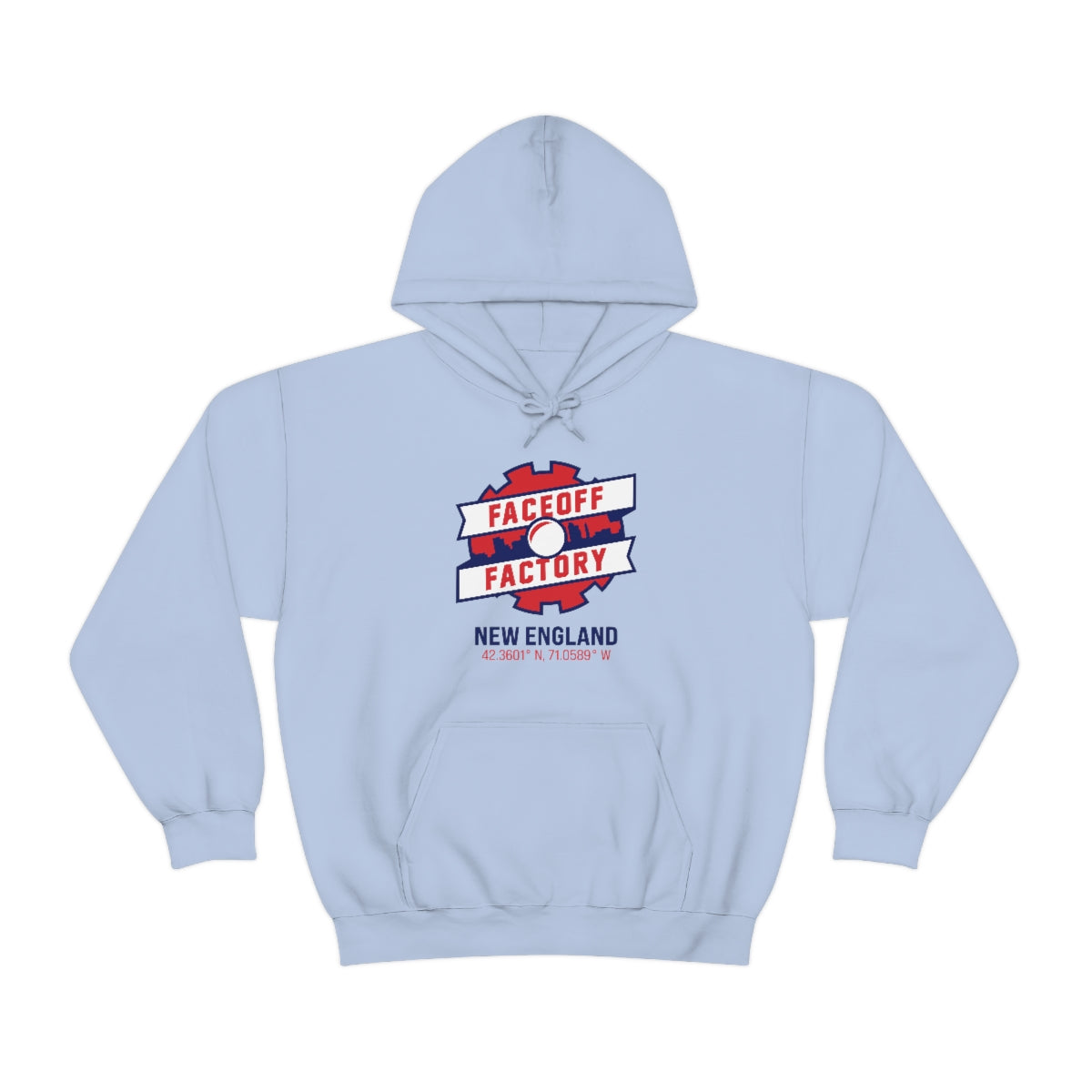 Adult Faceoff Factory Gildan Heavy Blend™ Hooded Sweatshirt - New England