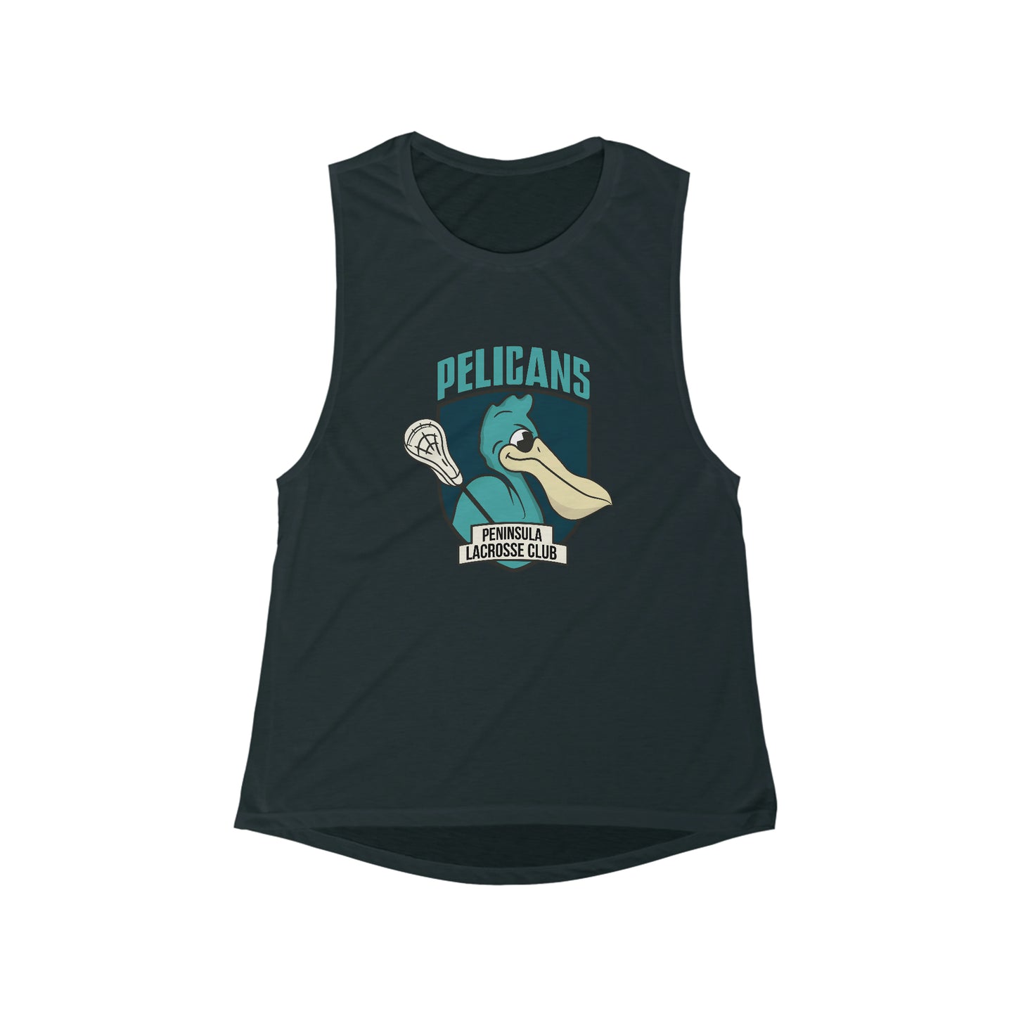 Women's Peninsula Lacrosse Bella + Canvas Flowy Scoop Muscle Tank
