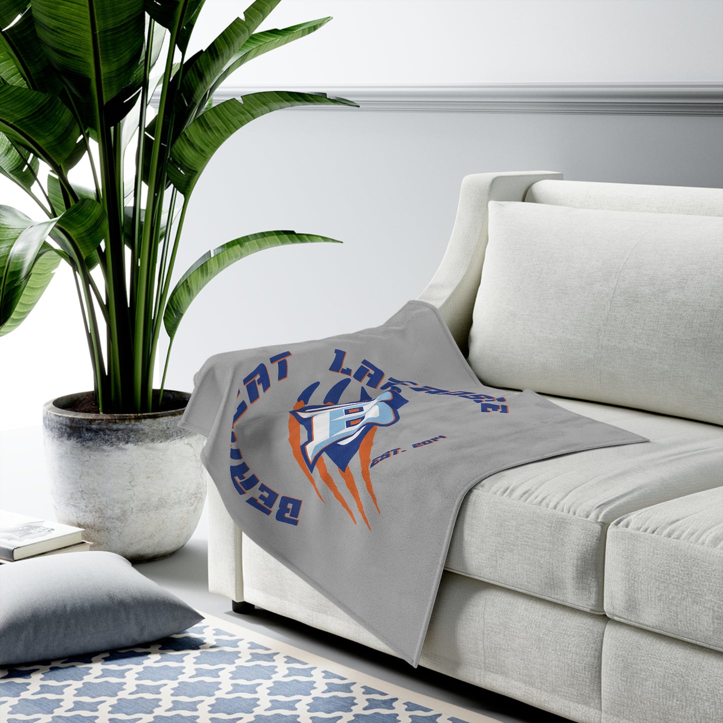Billing Bearcats Lacrosse Velveteen Plush Blanket