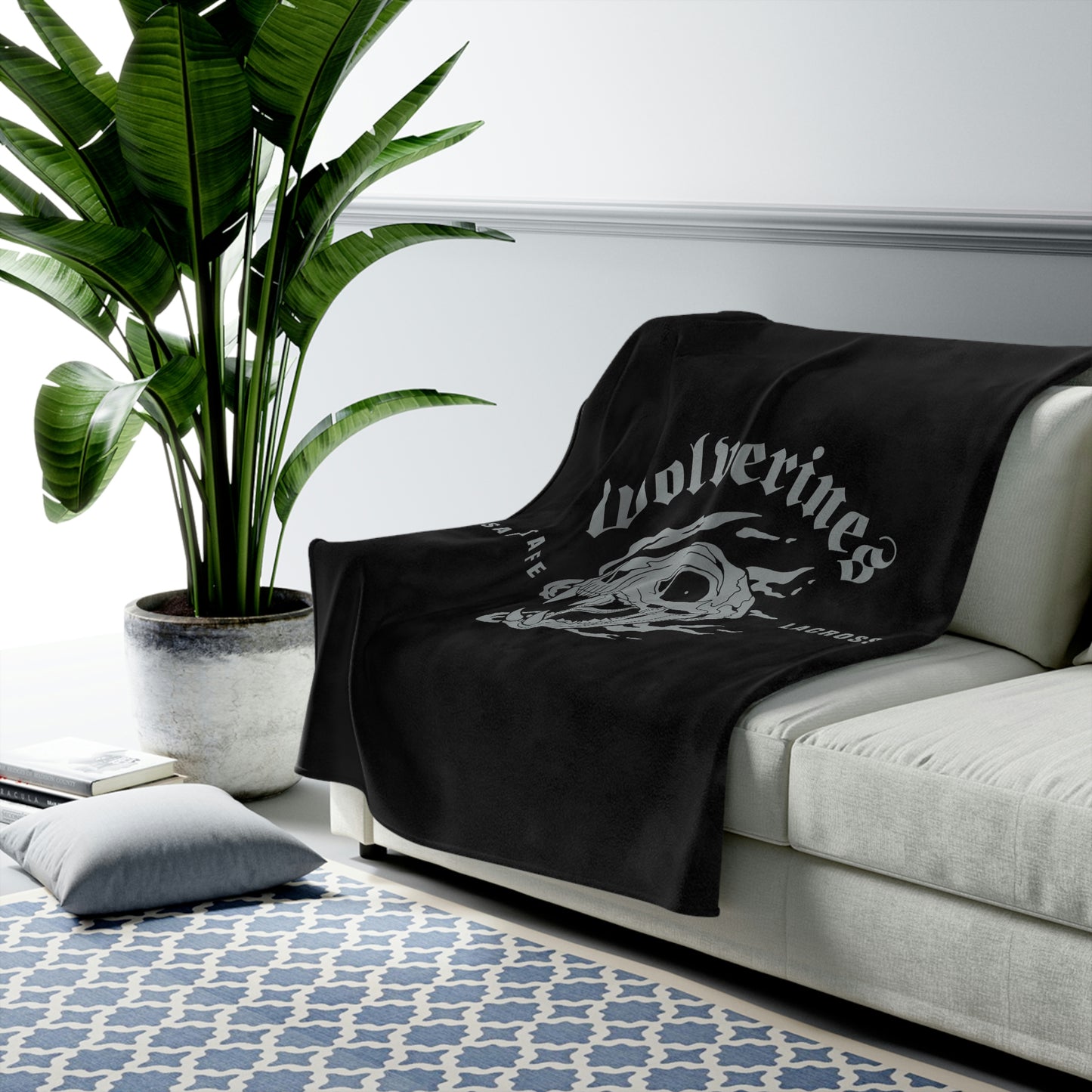 Santa Fe Lacrosse Velveteen Plush Blanket