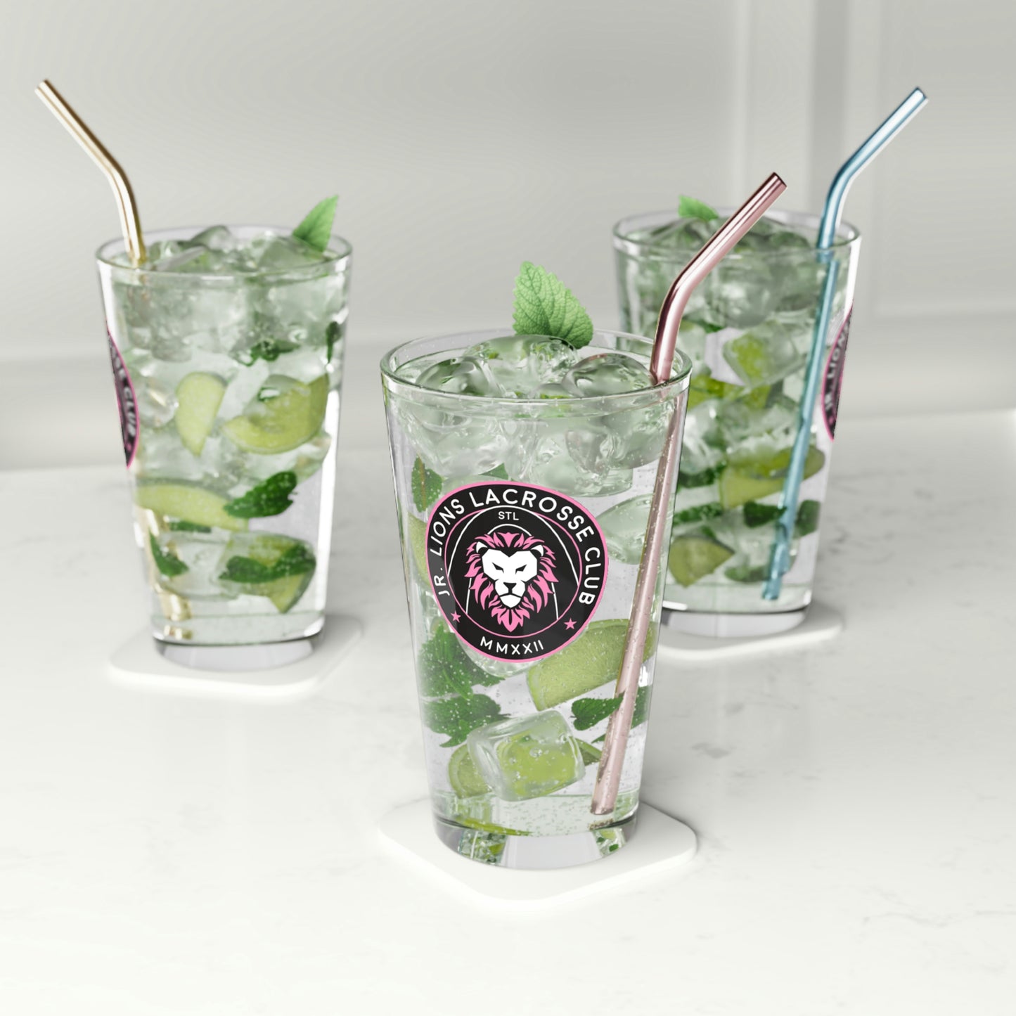 Jr. Lions Lacrosse - Pint Glass
