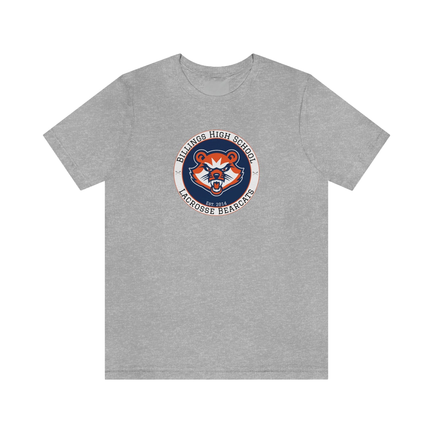 Adult Billings Bearcats Lacrosse Bella + Canvas Short Sleeve Cotton Tee