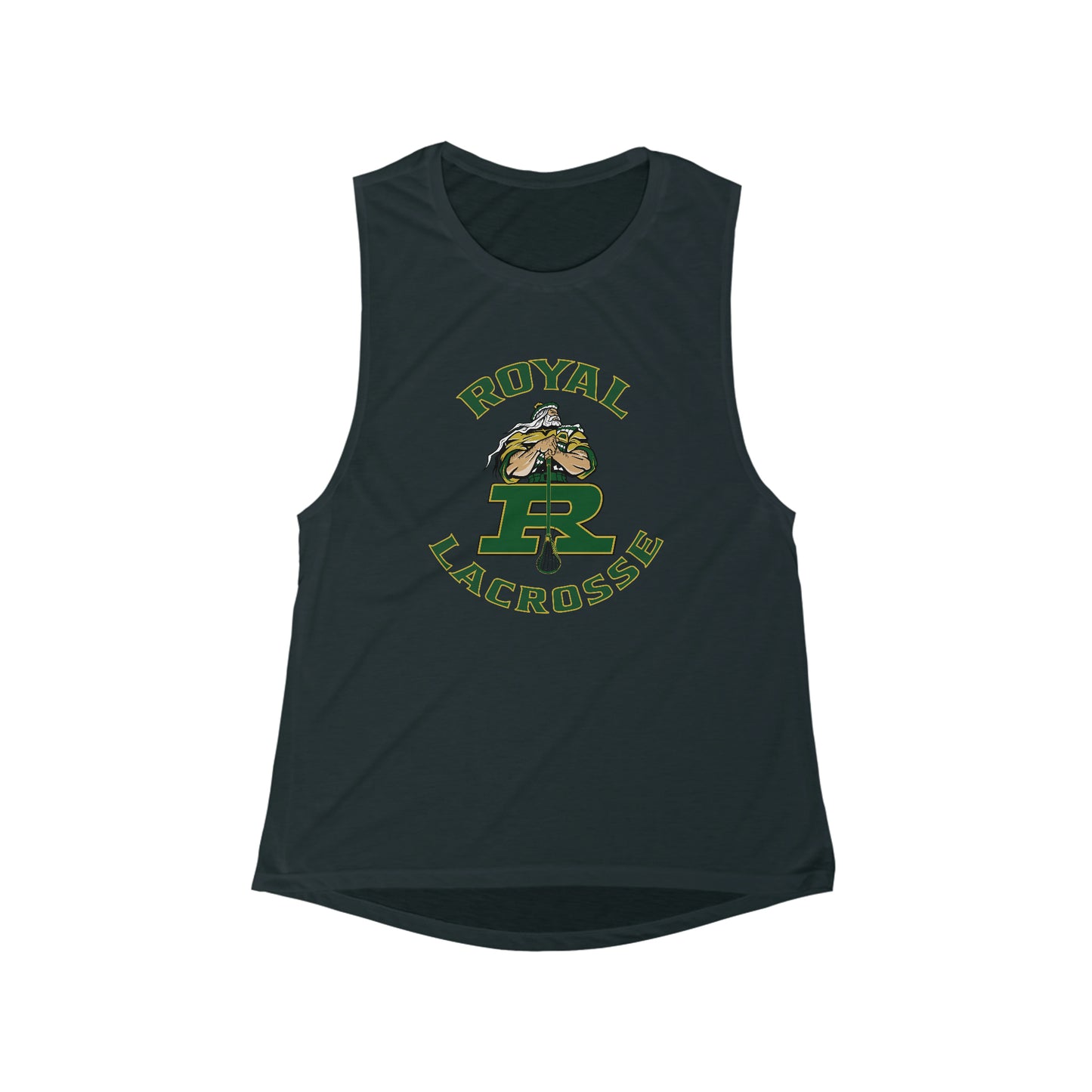 Women's Royal HS Lacrosse Bella + Canvas Flowy Scoop Muscle Tank