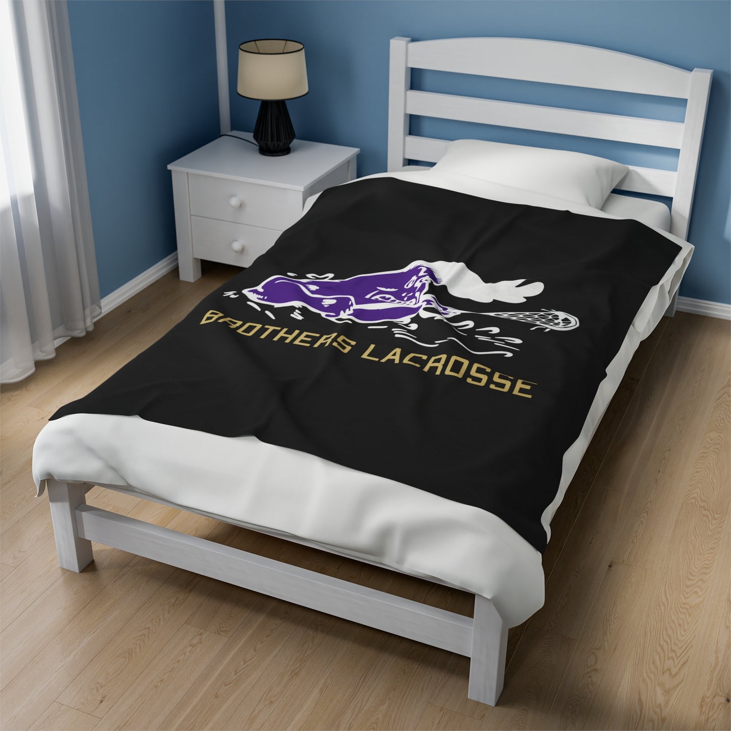 CBHS Lacrosse Wave Velveteen Plush Blanket