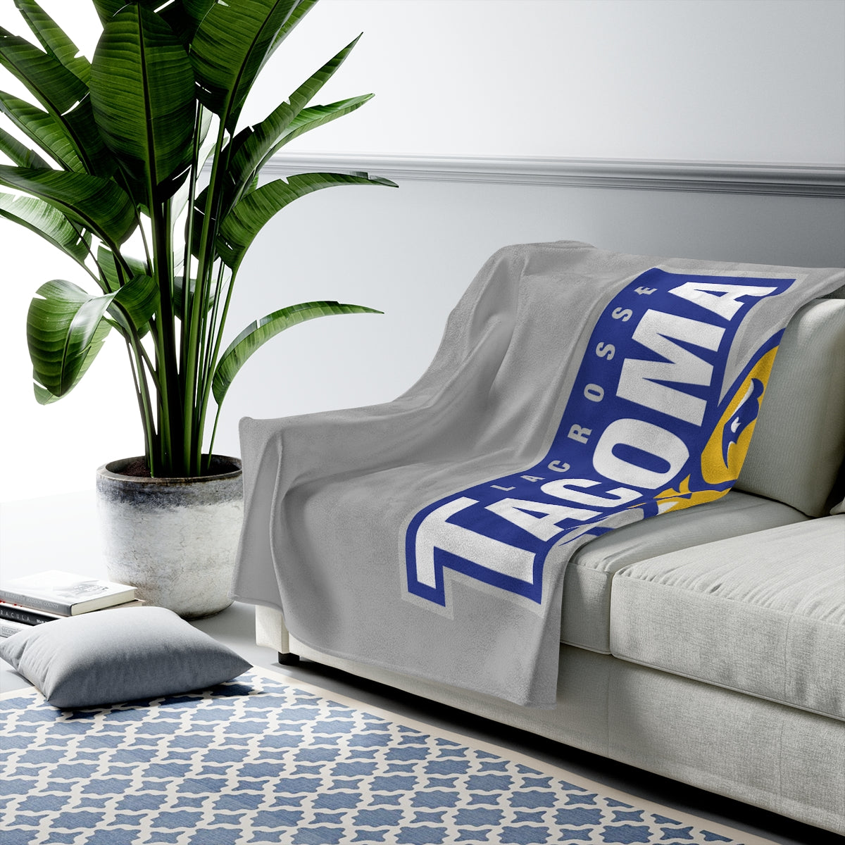 Tacoma Tigers Lacrosse Velveteen Plush Blanket