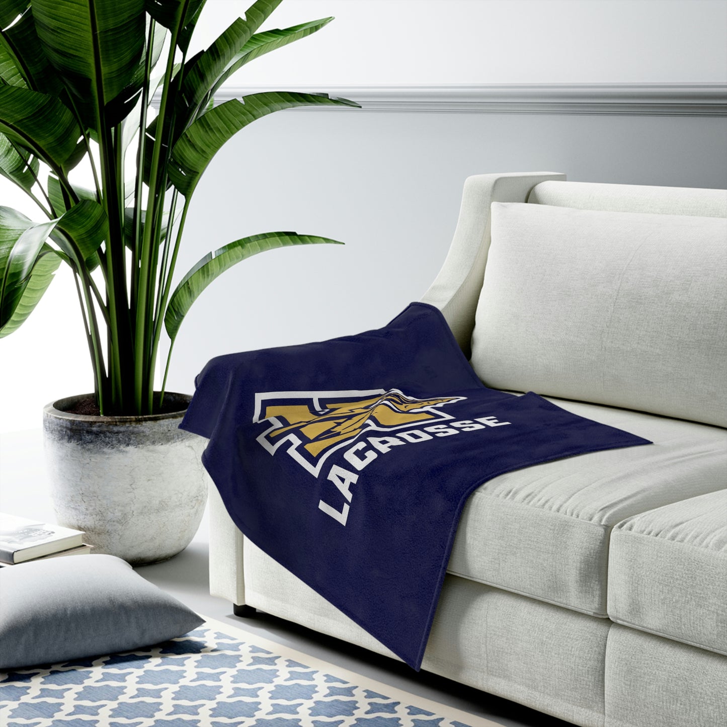 Keller Lacrosse Velveteen Plush Blanket