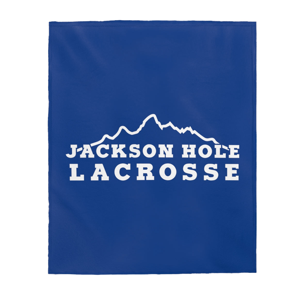 Jackson Hole Lacrosse Velveteen Plush Blanket