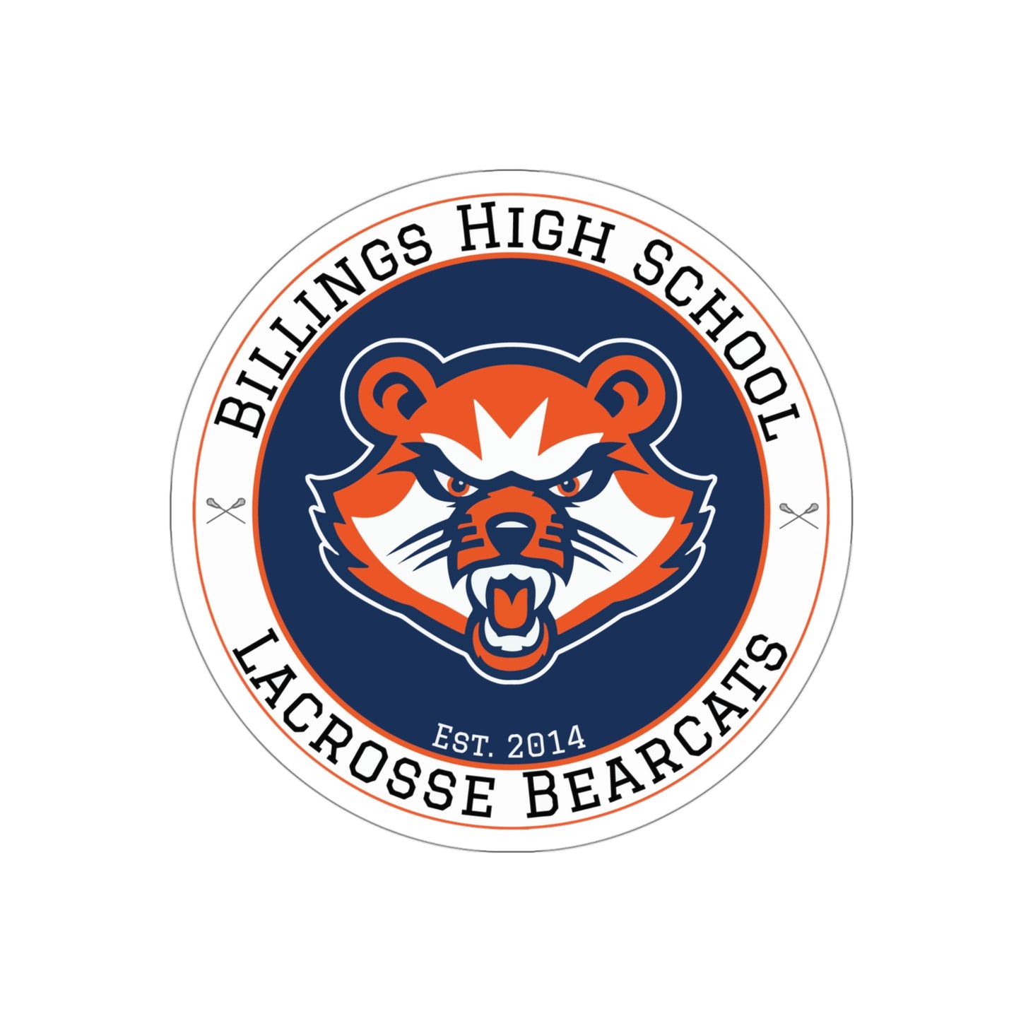 Billings Bearcats Lacrosse Die-Cut Stickers