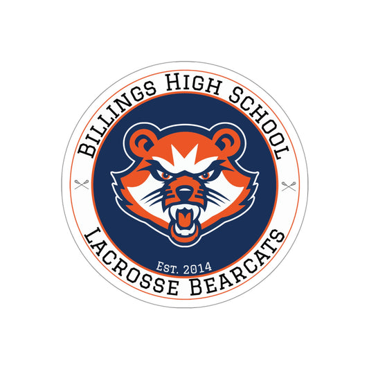 Billings Bearcats Lacrosse Die-Cut Stickers