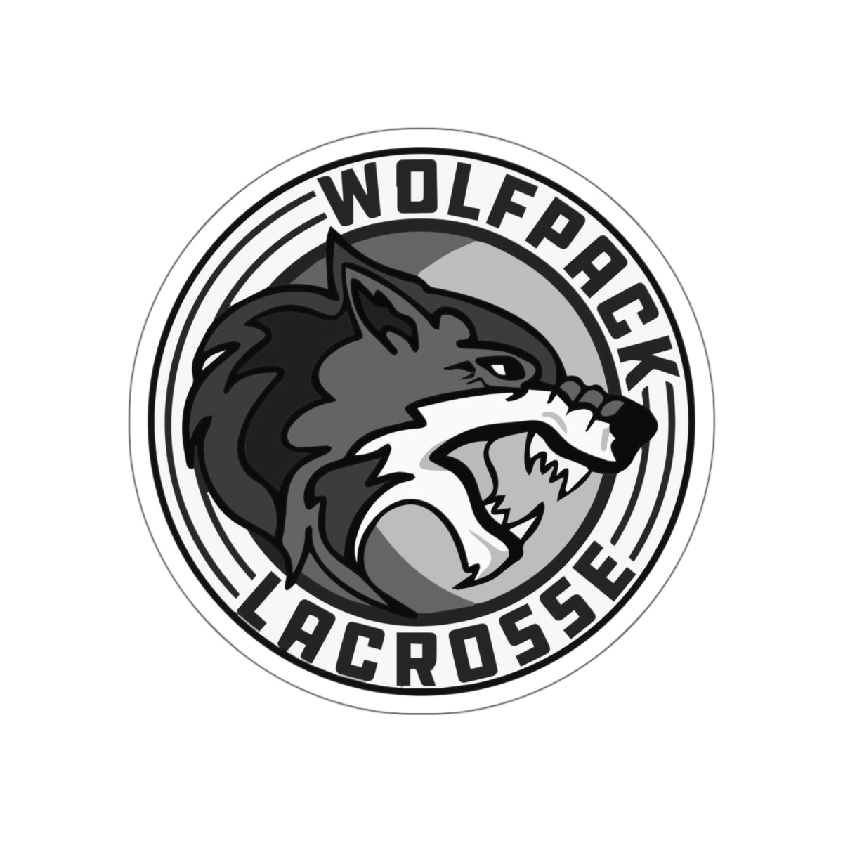 Wolfpack Lacrosse Die-Cut Sticker