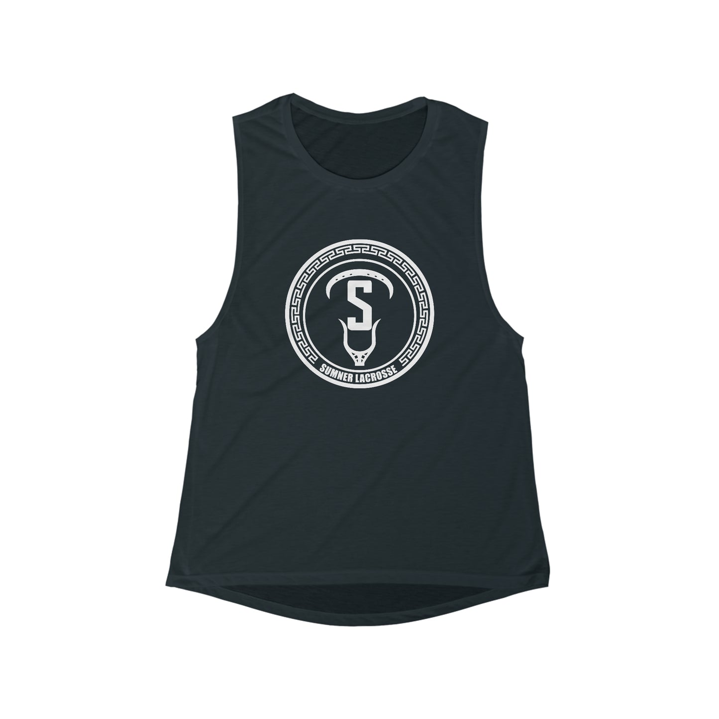 Women's Sumner Spartans Lacrosse Bella + Canvas Flowy Scoop Muscle Tank