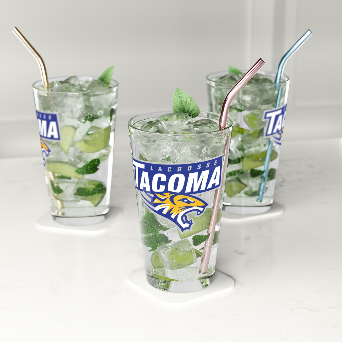 Tacoma Tigers Lacrosse Pint Glass - 16oz