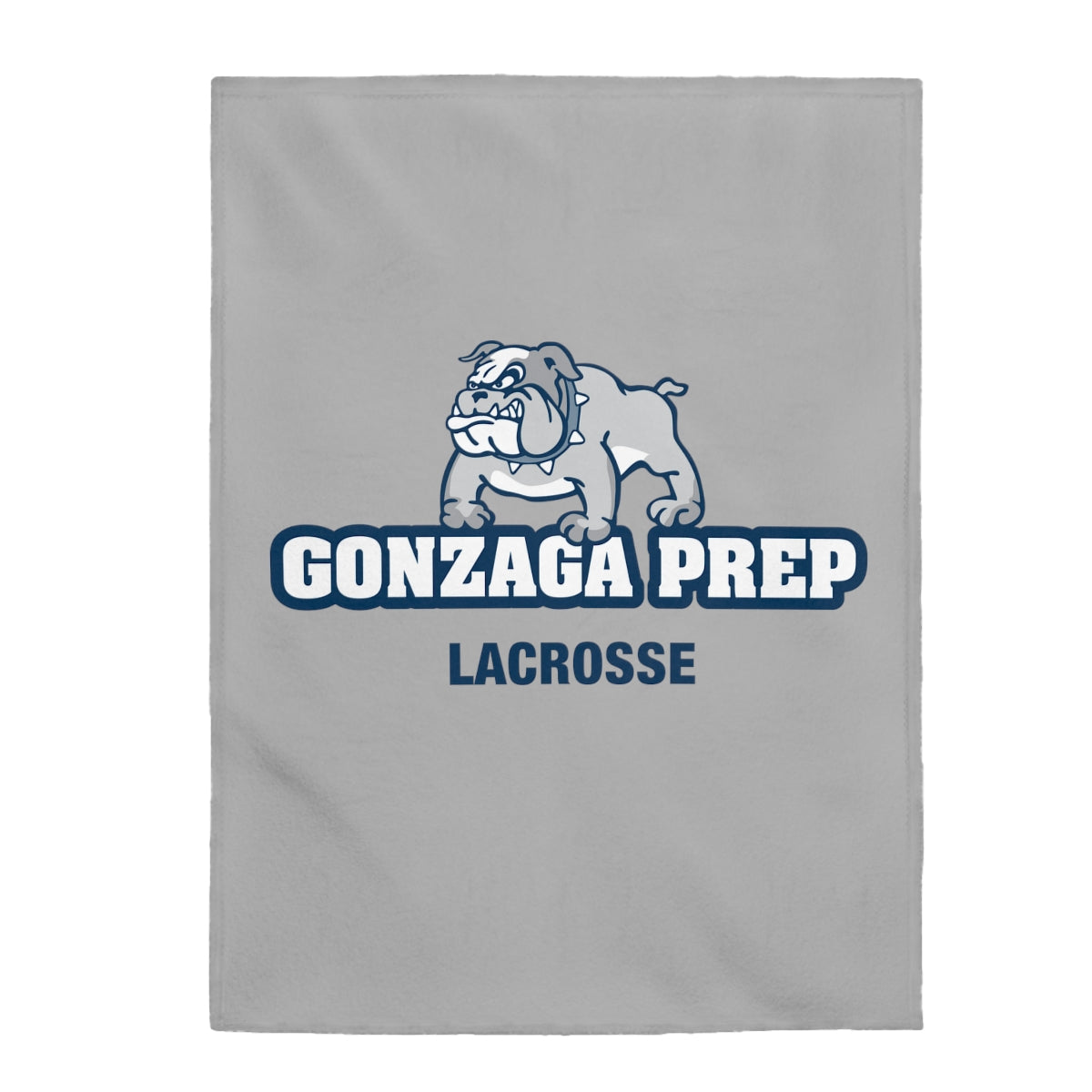 Gonzaga Prep Lacrosse Velveteen Plush Blanket