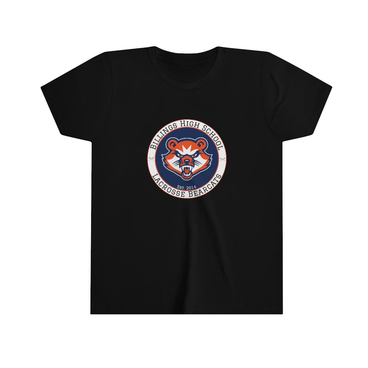 Youth Billings Bearcats Lacrosse Bella + Canvas Short Sleeve Tee