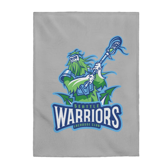 Seattle Warriors Lacrosse Velveteen Plush Blanket