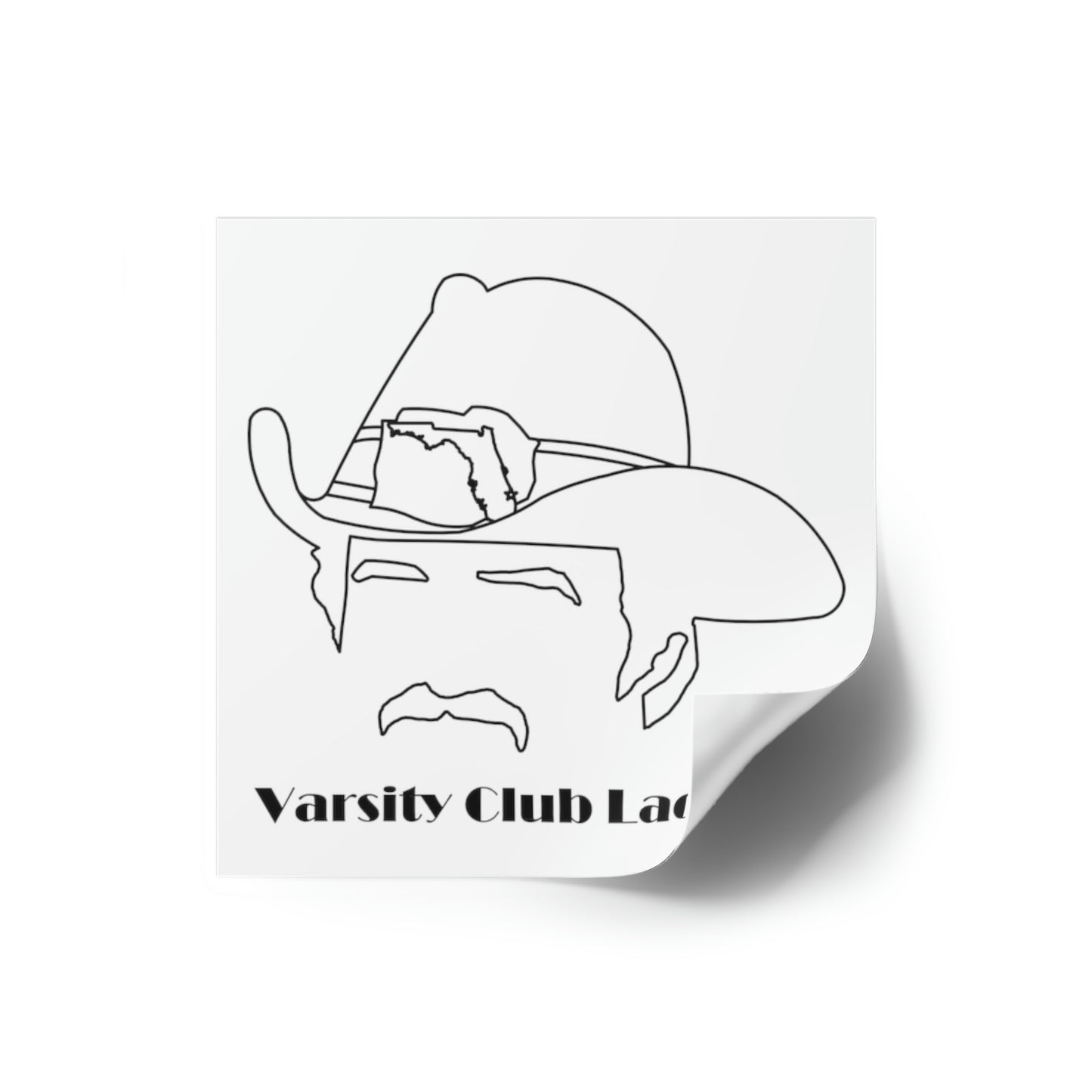 Varsity Club Lacrosse Square Stickers -  Indoor\Outdoor