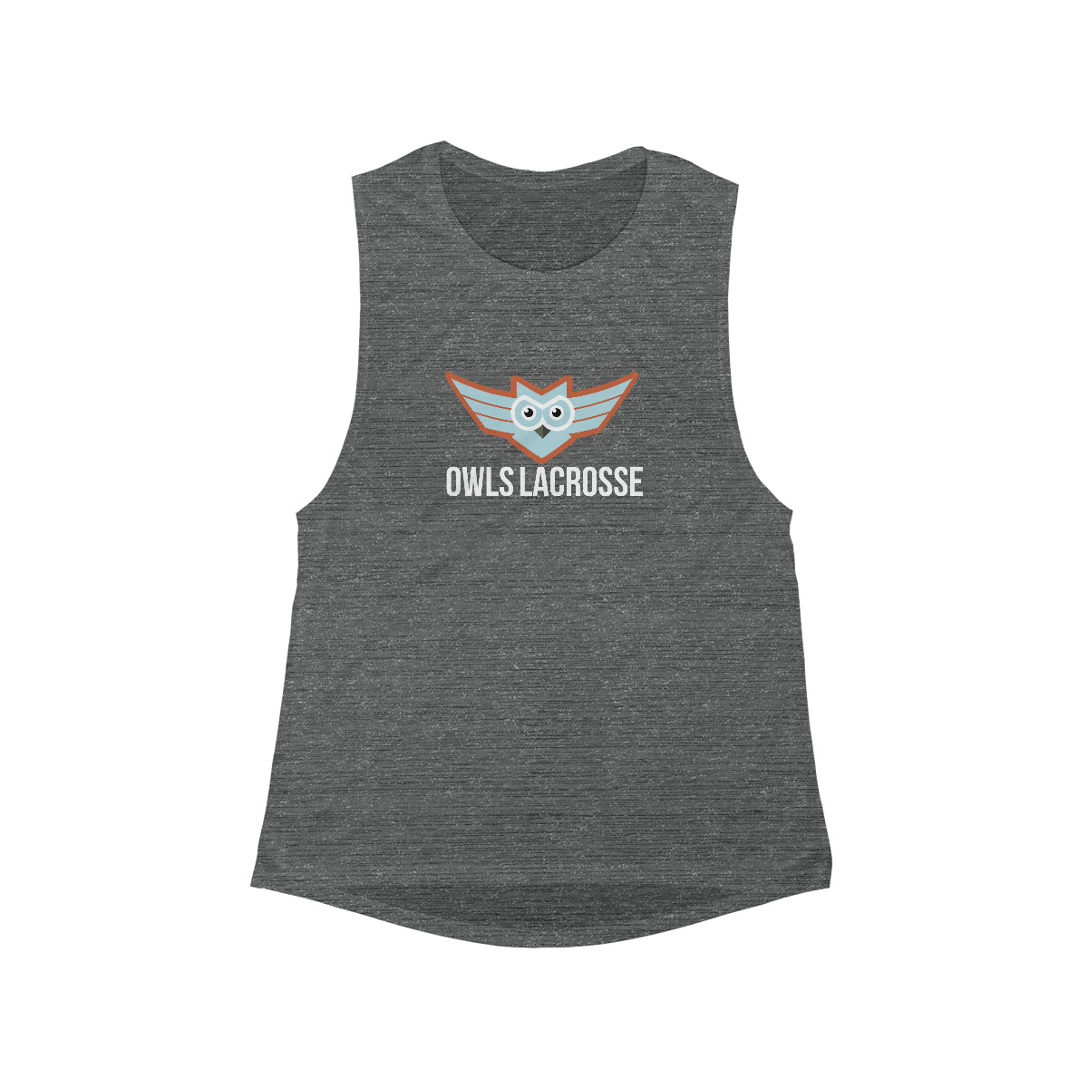 Women's OWLS Lacrosse Bella + Canvas Flowy Scoop Muscle Tank