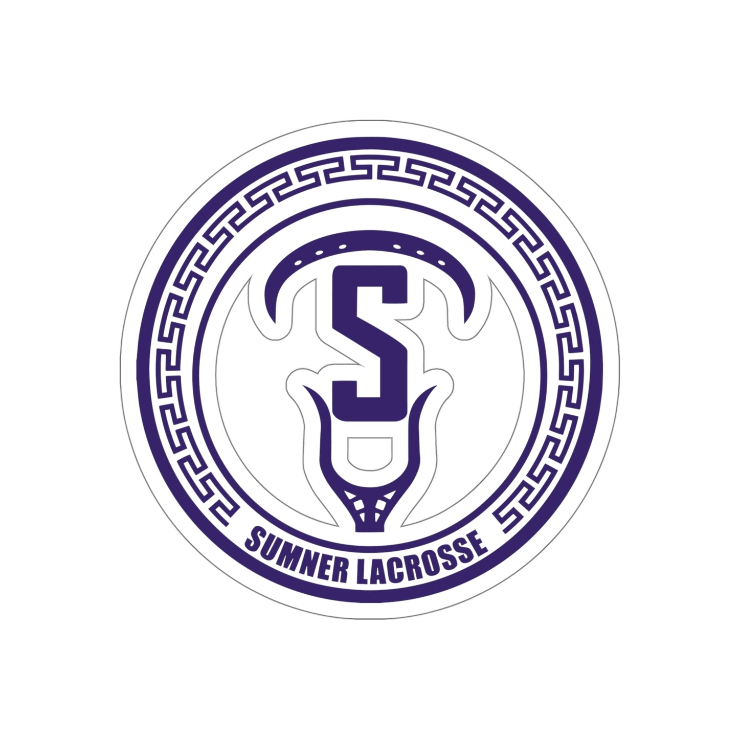 Sumner Spartans Lacrosse Die-Cut Stickers
