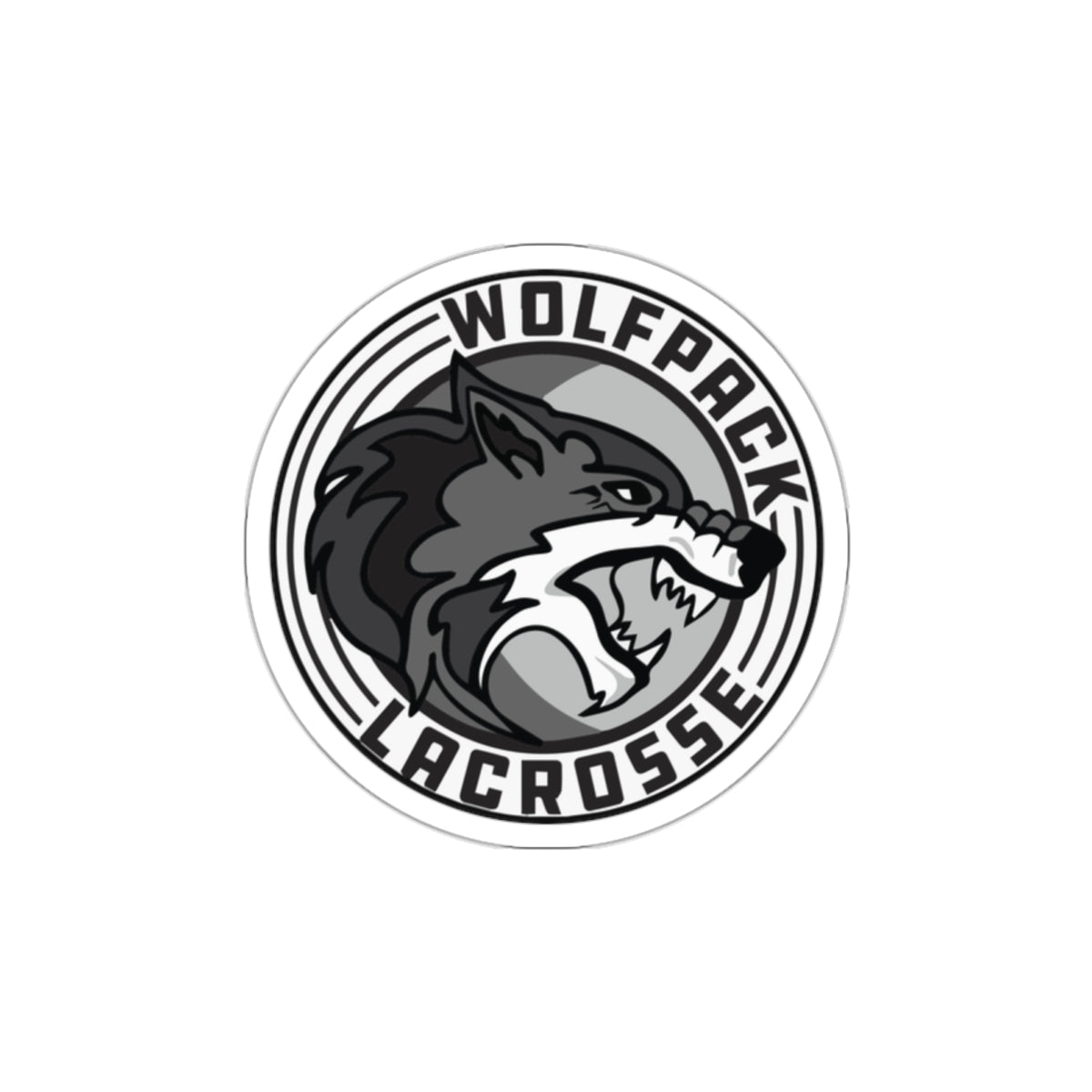 Wolfpack Lacrosse Die-Cut Sticker