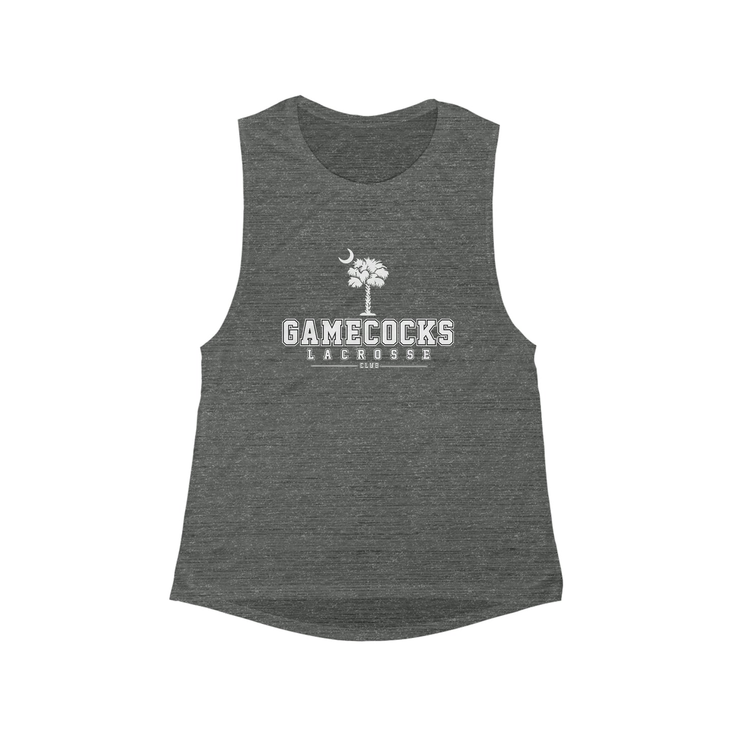 Women's Gamecocks Lacrosse Bella + Canvas Flowy Scoop Muscle Tank