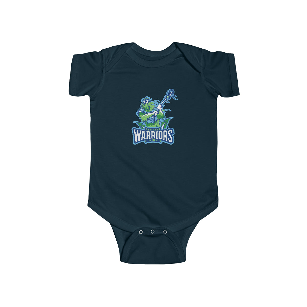 Baby Seattle Warriors Lacrosse Onesie