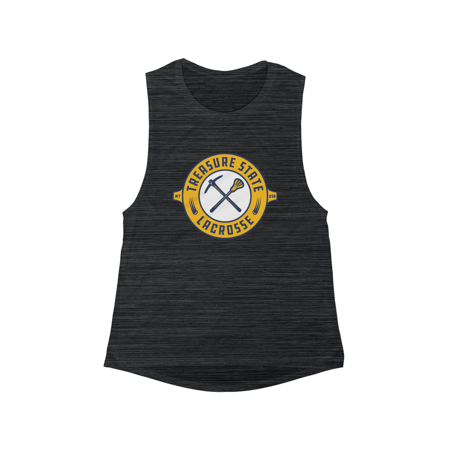 Women's Treasure State Lacrosse Bella + Canvas Flowy Scoop Muscle Tank
