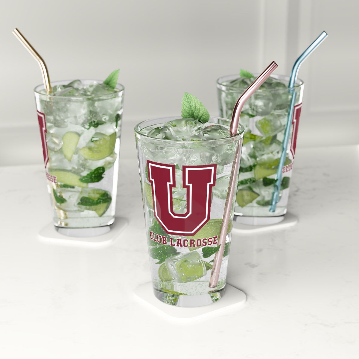 Union Club Lacrosse Pint Glass