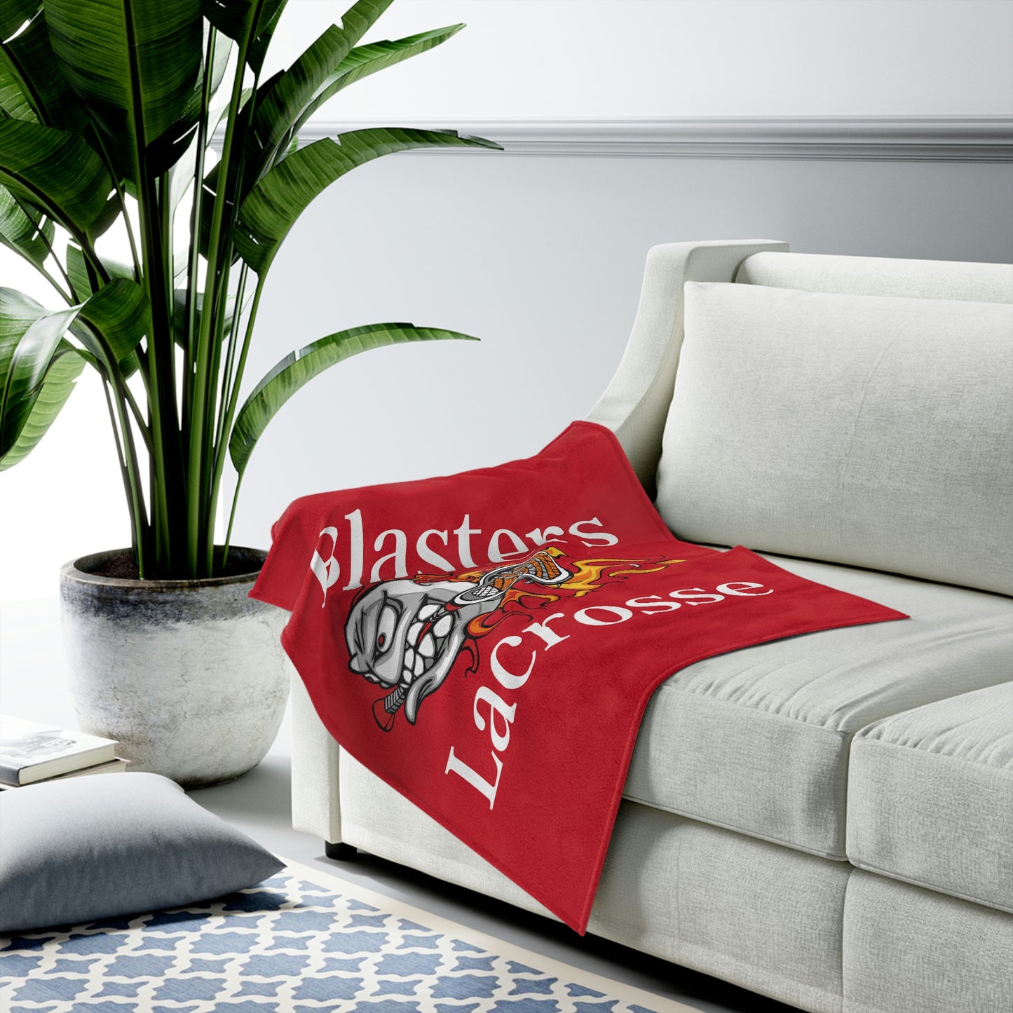 Blasters MS Lacrosse Velveteen Plush Blanket