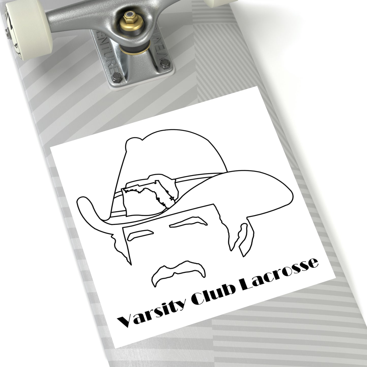 Varsity Club Lacrosse Square Stickers -  Indoor\Outdoor