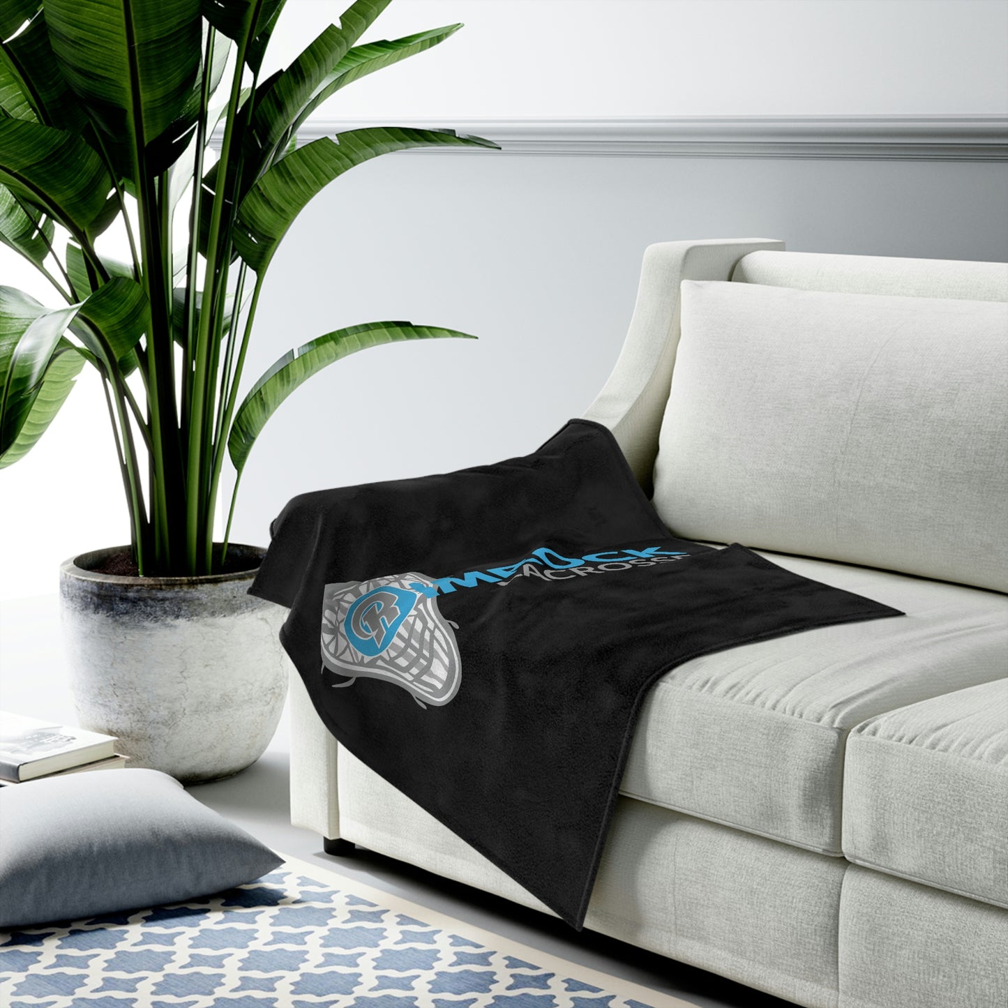 Rimrock Lacrosse Velveteen Plush Blanket