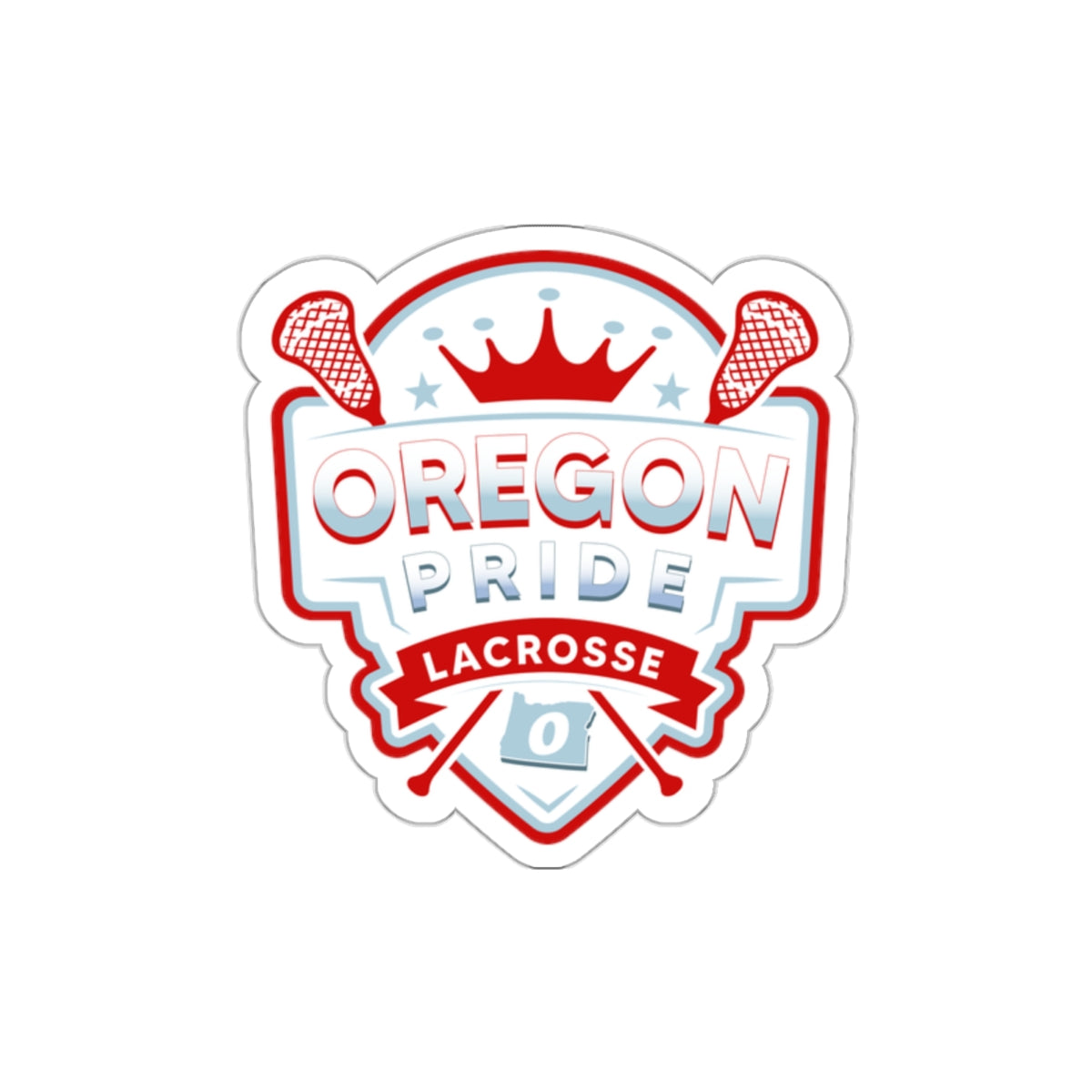 Oregon Pride Lacrosse Die-Cut Stickers