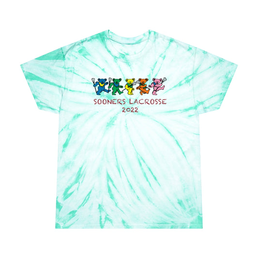 Adult Oklahoma University Lacrosse Tie-Dye Dancing Bear Tee