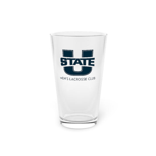 USU Lacrosse Pint Glass