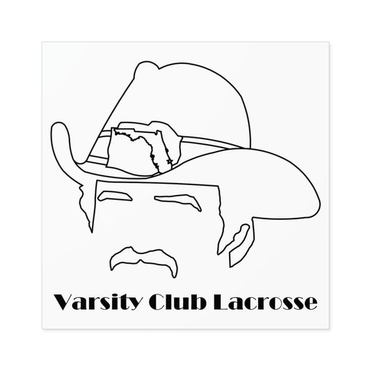 Varsity Club Lacrosse Square Stickers -  Indoor\Outdoor