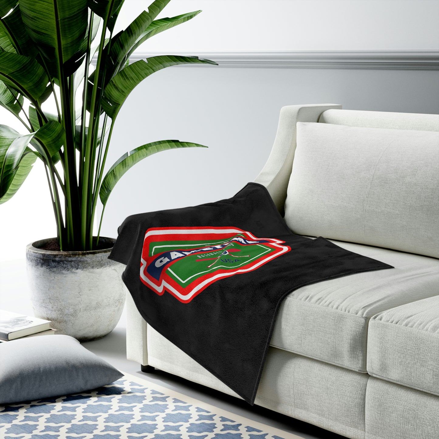 Gametime Baseball Club Velveteen Plush Blanket