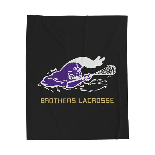 CBHS Lacrosse Wave Velveteen Plush Blanket
