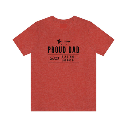 Adult Blasters MS Lacrosse Bella + Canvas Short Sleeve Cotton Tee - Dad