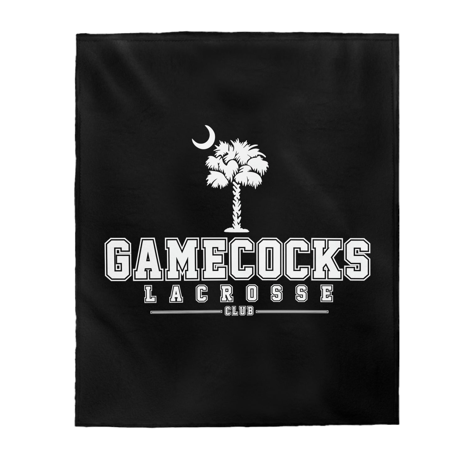 Gamecocks Lacrosse Velveteen Plush Blanket