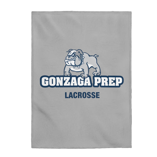 Gonzaga Prep Lacrosse Velveteen Plush Blanket