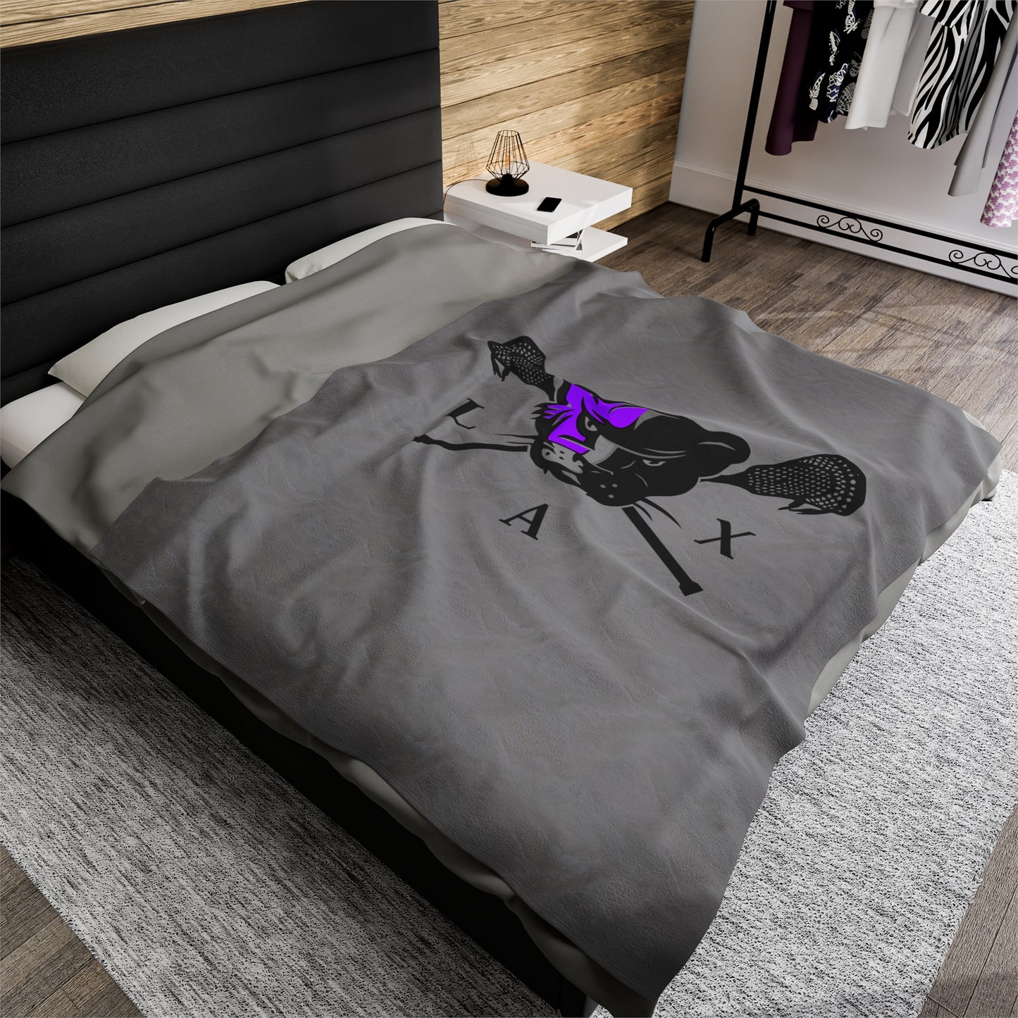 LaxCats Velveteen Plush Blanket