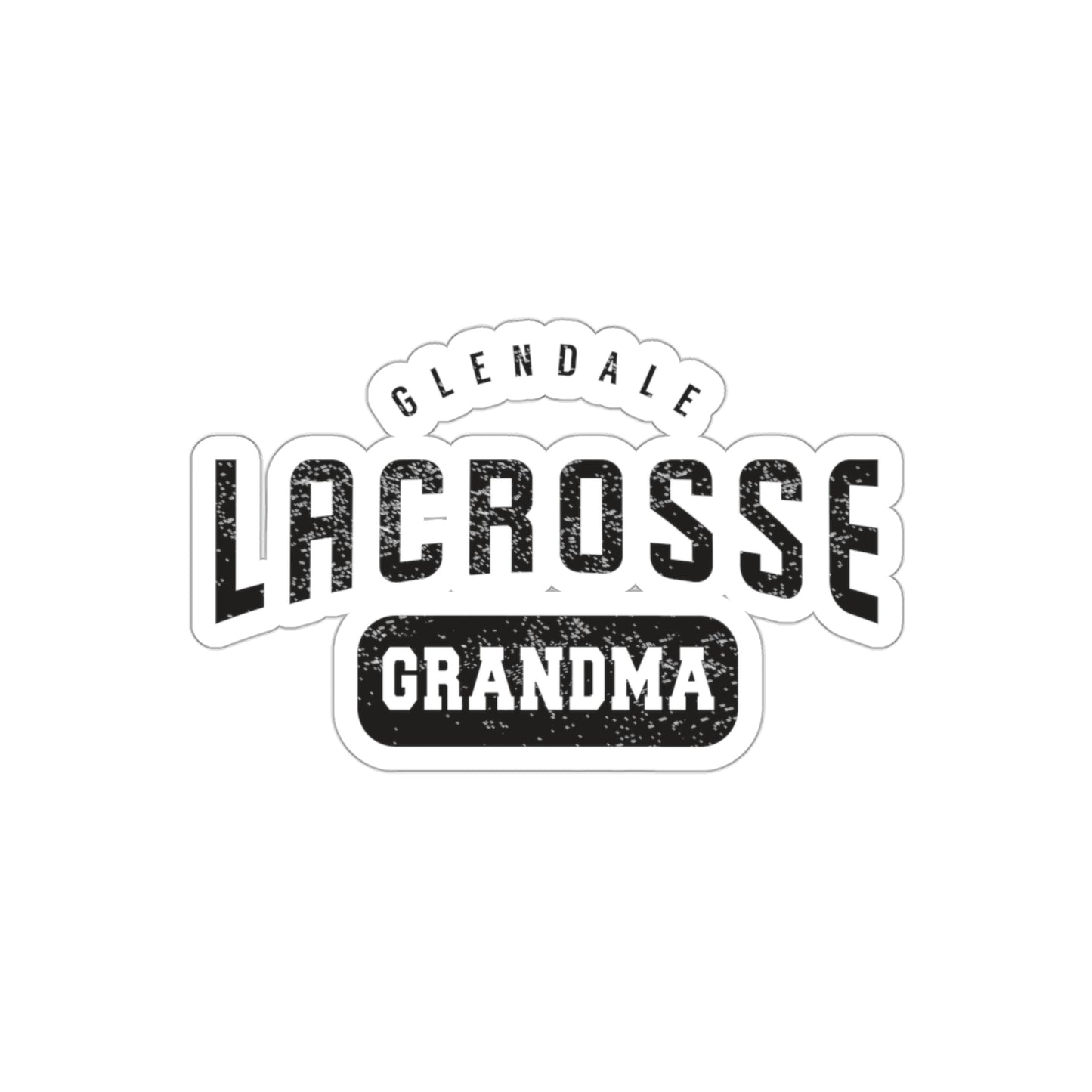 Glendale HS Lacrosse Die-Cut Stickers - Grandma