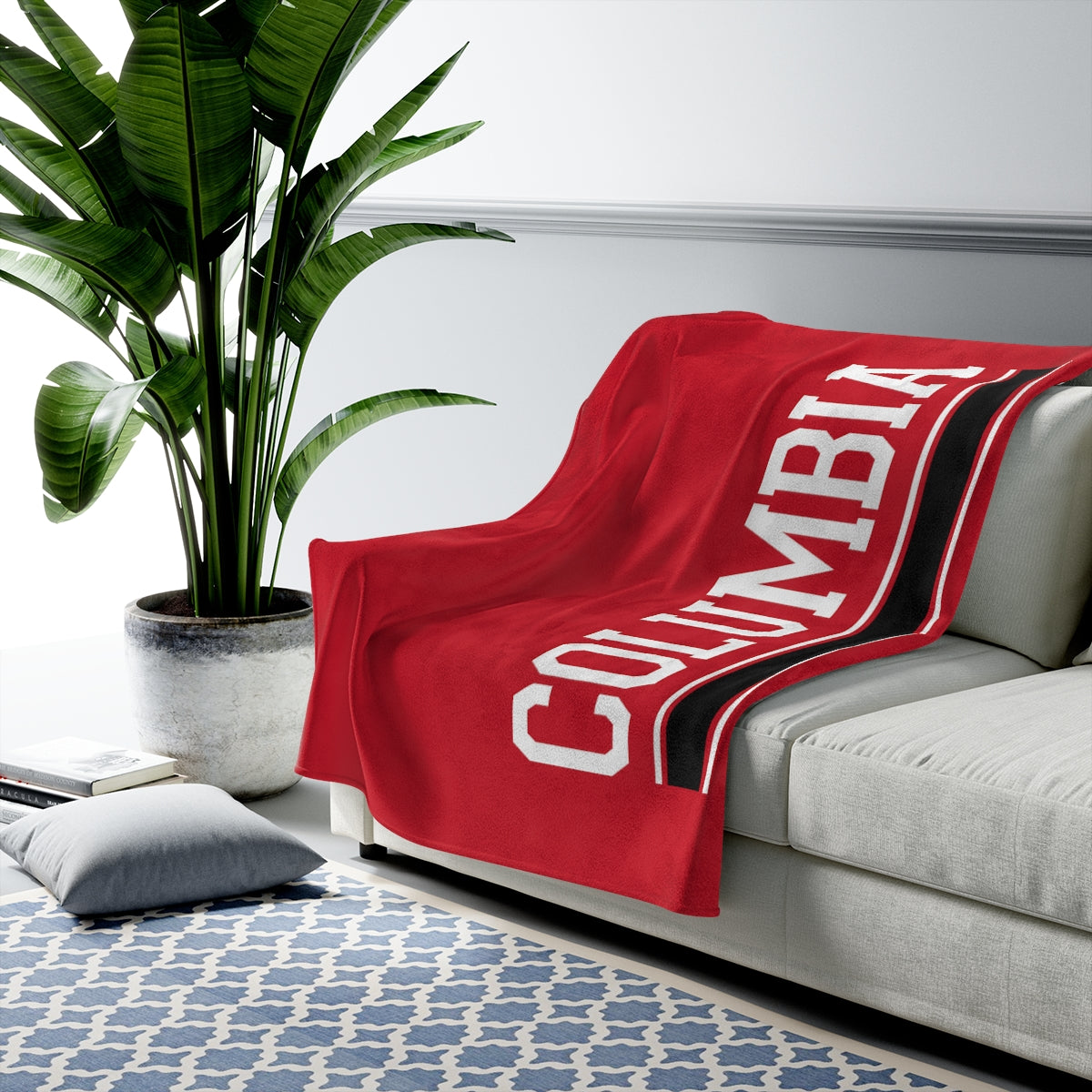 Columbia Wrestling Velveteen Plush Blanket