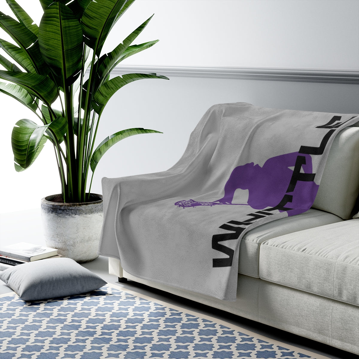 Whittle Lacrosse Velveteen Plush Blanket