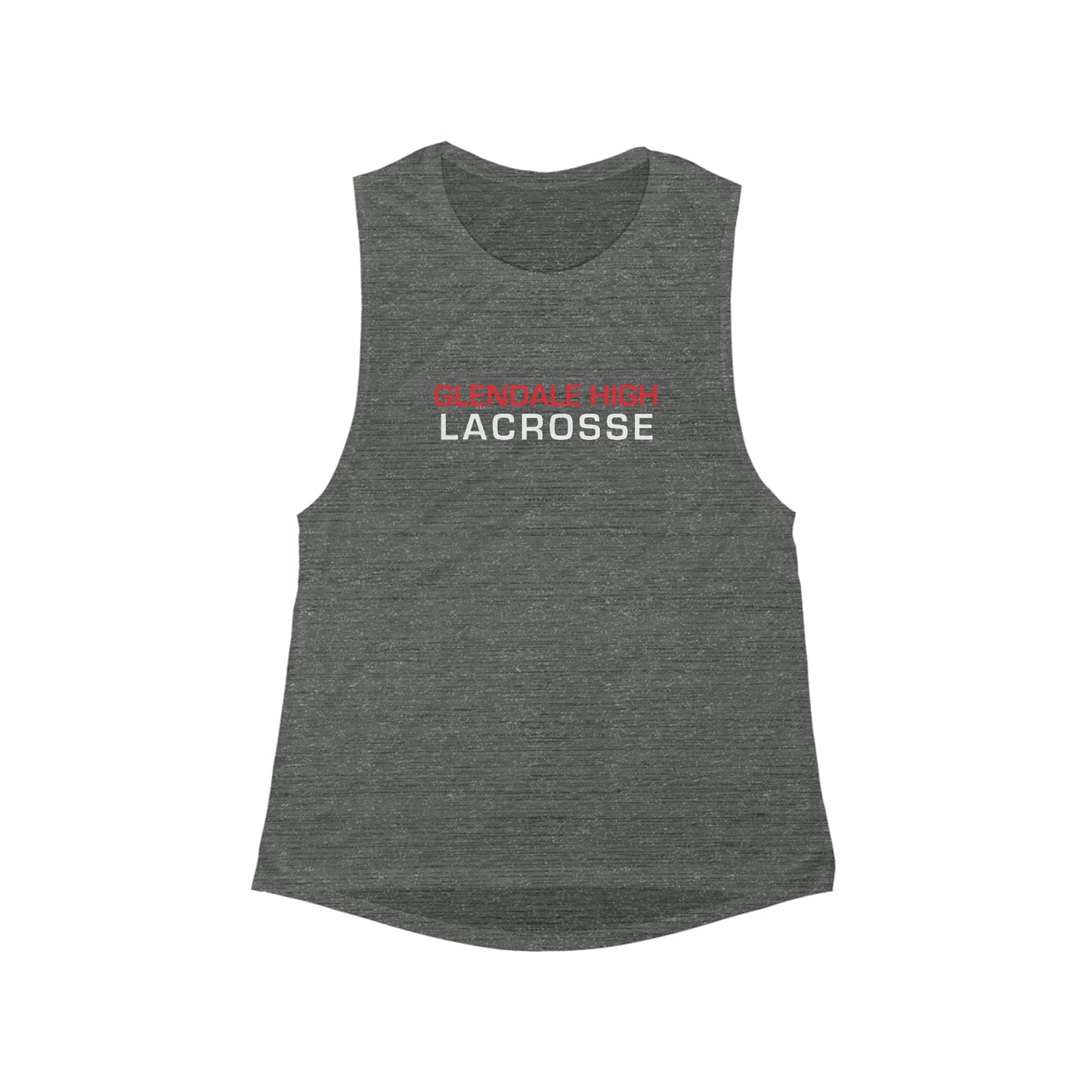 Women's Glendale HS Lacrosse Bella + Canvas Flowy Scoop Muscle Tank