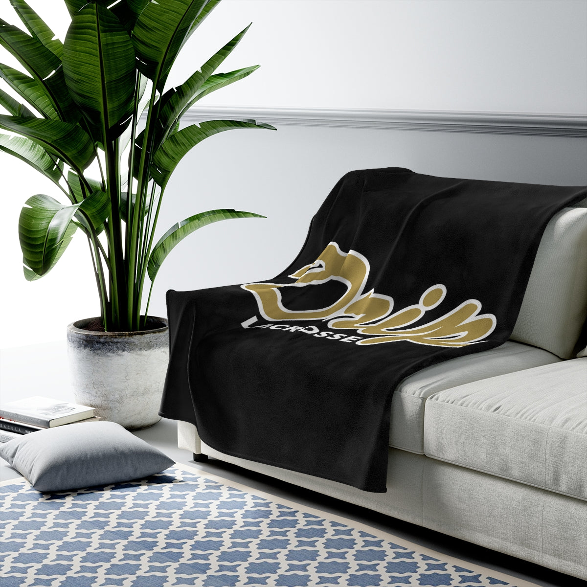 Drip Lacrosse Velveteen Plush Blanket