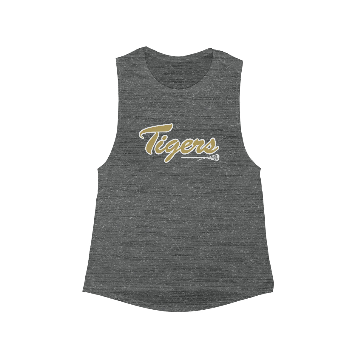 Women's Drip Tigers Lacrosse Bella + Canvas Flowy Scoop Muscle Tank
