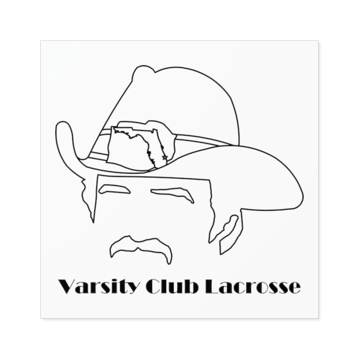 Varsity Club Lacrosse Square Stickers -  Indoor\Outdoor