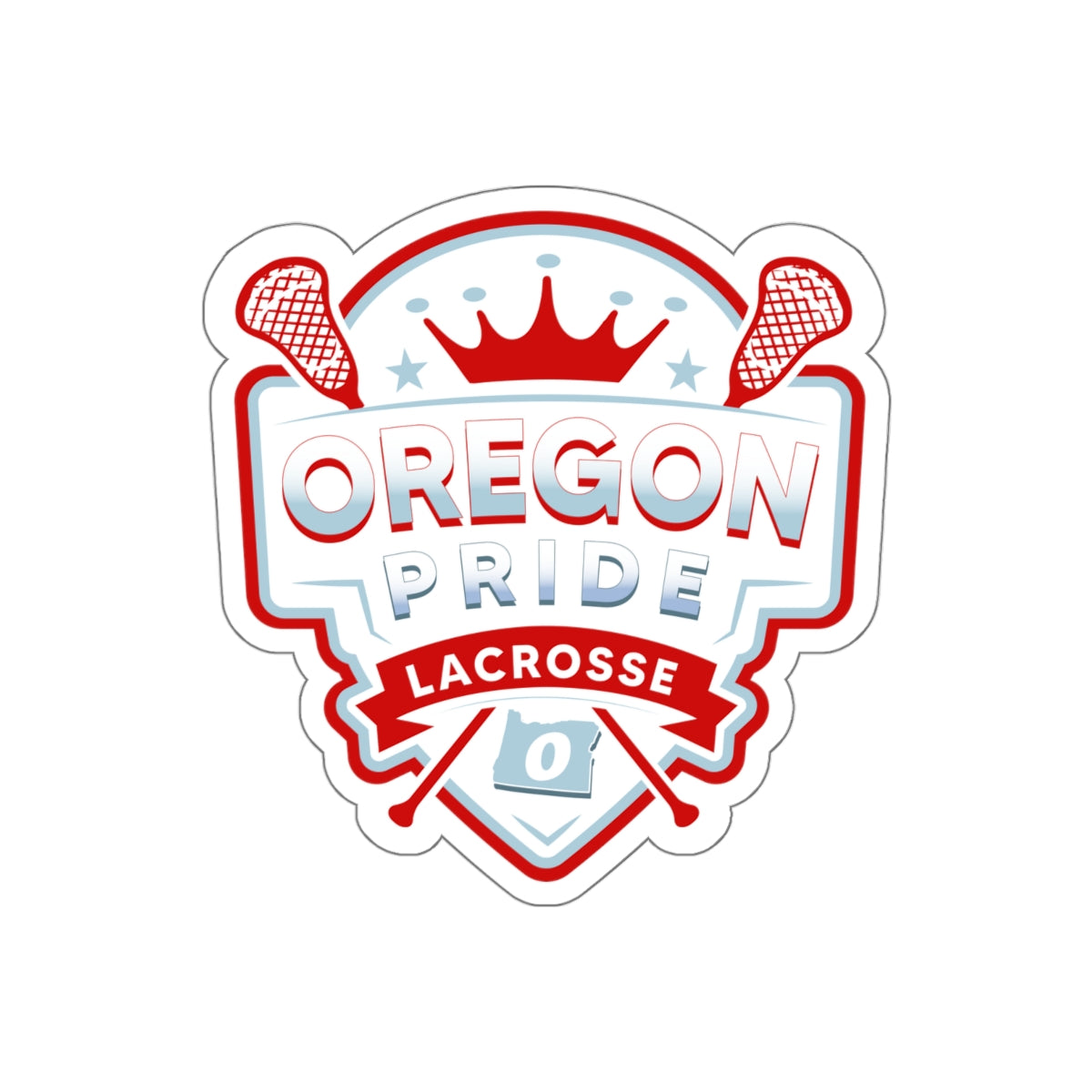Oregon Pride Lacrosse Die-Cut Stickers