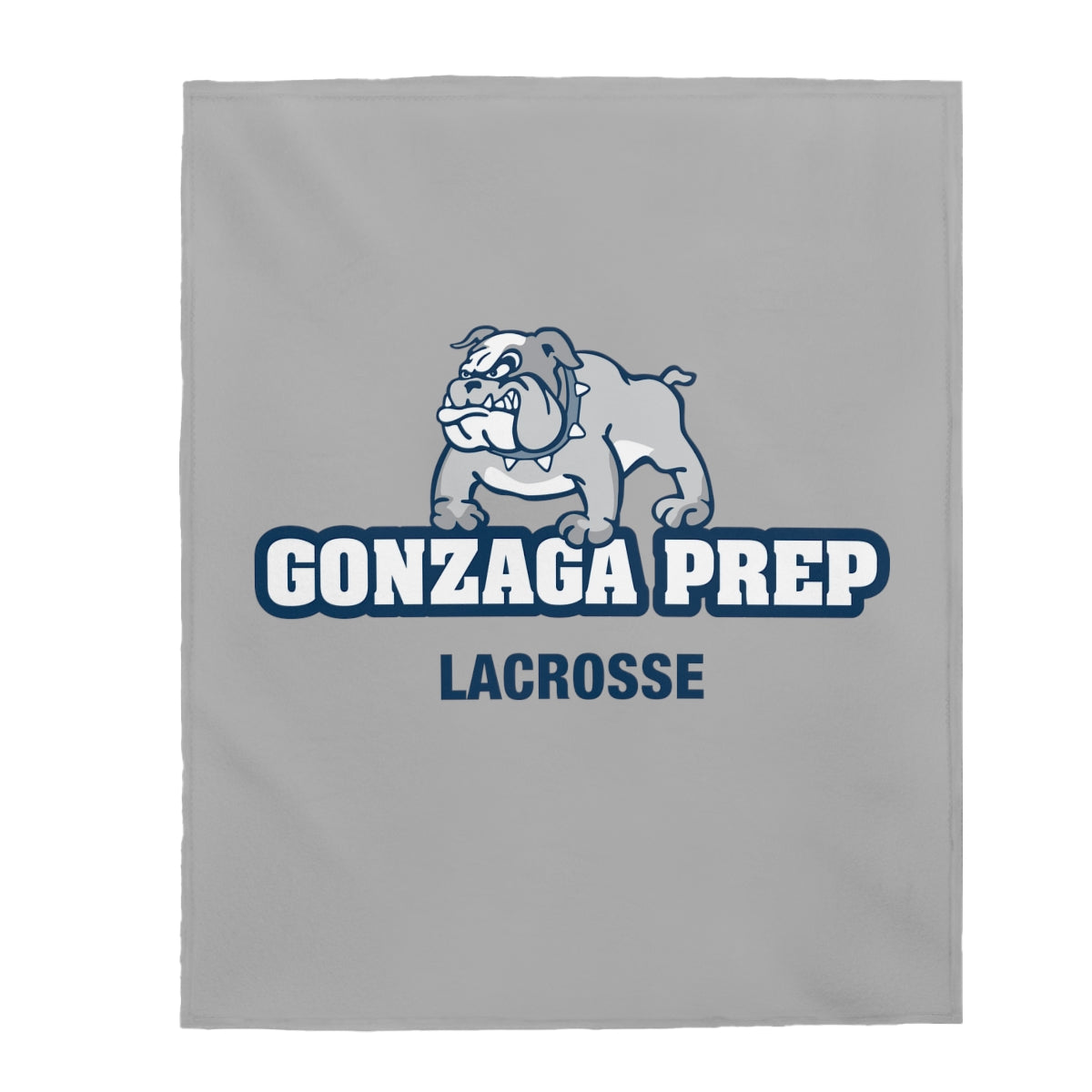 Gonzaga Prep Lacrosse Velveteen Plush Blanket