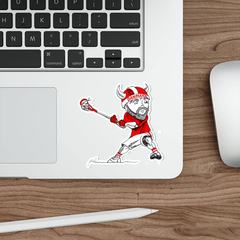 Danish Lacrosse Die-Cut Stickers